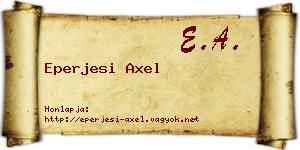 Eperjesi Axel névjegykártya
